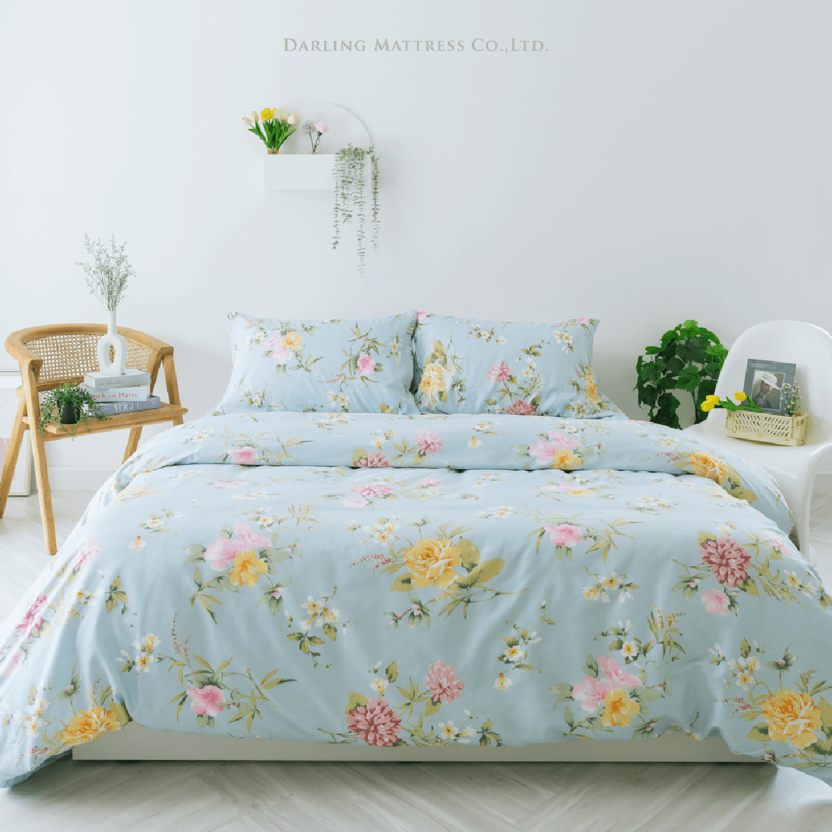 ชุดผ้าปูผ้านวม 6 ฟุต DARLING MATTRESS รุ่นลายดอกไม้ ลายซีเคร็ทการ์เด้น_8